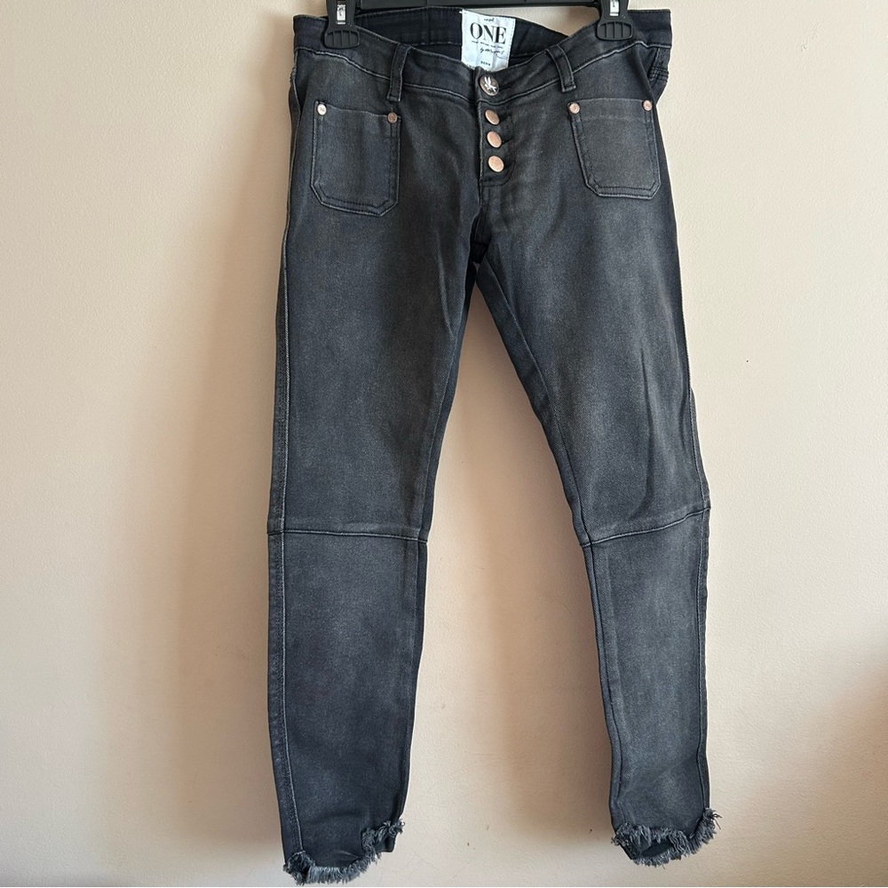 New One Teaspoon low rise black skinny jeans size 28